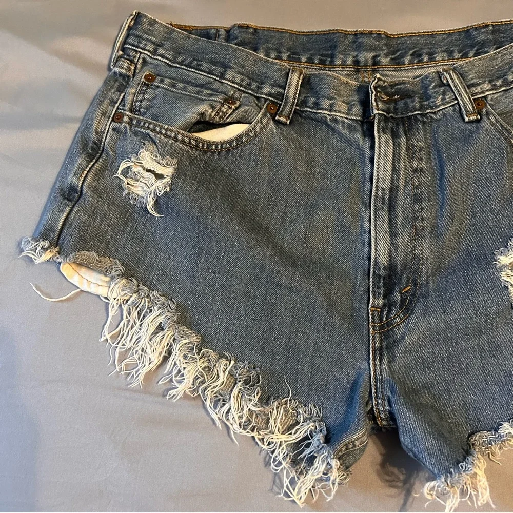 Levi’s 505 Distressed Jean Shorts